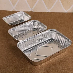 PTPACK 550ml 19oz High Quality Aluminum Foil Container Takeaway Foil Food Tin Foil Container