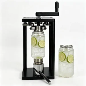 Paper and Wood Beverage Can Sealing Machine, Manual Bubble Tea, Soda, Beer and Juice Can Sealer, 220V, 1-Year Warranty
