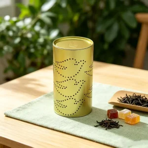 Perforated Hollow Tinplate Can Double Lid Metal Container Embossed Logo Cake Chocolate Pet Food Biscuit Canned Food Party Gift
