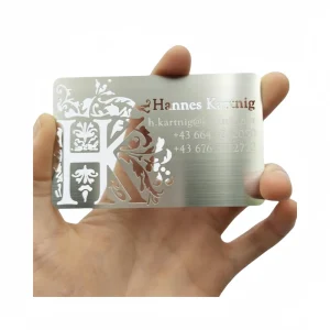 Personalized Stainless Steel Hollow Out Business Metal Card Business Card Metal Printing Business With Logo