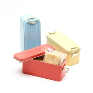 Pineapple Mooncake and Tiramisu Food Snap-Lock Tinplate Wedding Candy Gift Boxes, 3 Styles