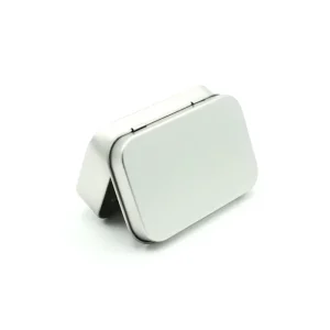 Plain Color Small Hinged Tin Portable Box