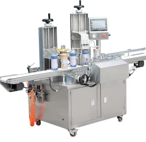 Pneumatic Automatic Beverage Chemical and Commodity Tape Sealing Machine for Glass Metal Plastic Bottles and Cans