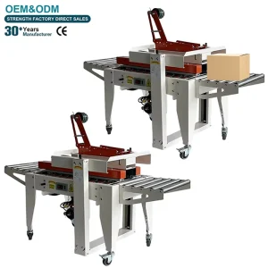 Pneumatic Automatic Carton Sealing Machine for Beverage Packaging and Various Box Sizes