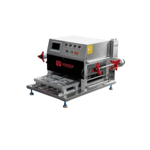 Pneumatic Automatic Plastic Food and Meat Tray Sealing Machine