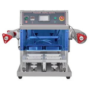 Pneumatic Mini Tray Sealing Machine for Lunch and Commercial Food Packaging