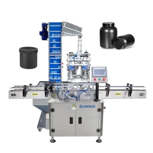 Pneumatic Motor Double-Head Servo Capping Machine for Plastic Bottles and Cans