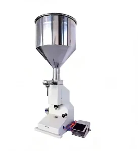 Pneumatic Paste Filling Machine 50ml Desktop Semi automatic Cream Shampoo Cosmetic Filler for Food Beverage Bag Bottle Packaging