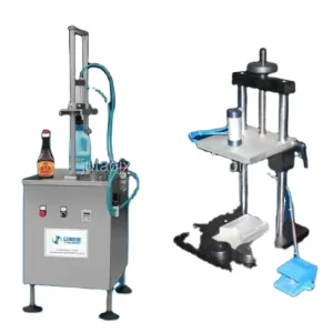 Pneumatic Semi Automatic Capping Machine for Plastic Bottles 220V Food and Beverage Applications