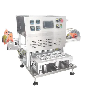 Pneumatic Semi-Automatic Gear Sealing Machine for Lunch Boxes, Fast-Food Trays, Paper Cases, Beverages, Chemicals and Textiles