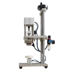 Pneumatic Semi Automatic Perfume Bottle Crimping and Spray Pump Capping Machine for Small Batch Cosmetic Production