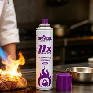 Portable Butane Cylinder for Lighter Refill and Kitchen Torch