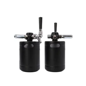 Portable Cocktail Growler Keg Dispenser 2L Stainless Steel Mini Keg Tap Dispenser with CO2 System