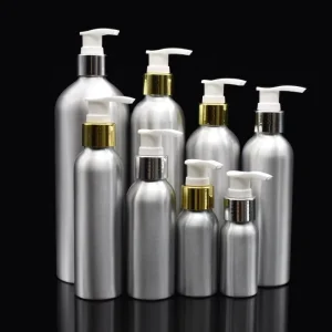 Portable Empty Metal Essential Oil Pump Bottle 30ml 50ml 100ml 120ml 150ml 200ml 250ml 500ml Aluminum Facial Essence Bottle