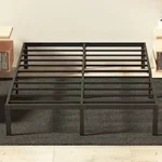 Portable Single Iron Bed Frame Foldable Metal Bed For Guest Room