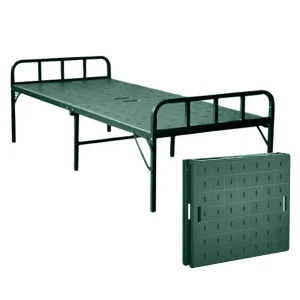 Portable Single Nap Bed Metal Frame Foldable Bed Home Metal Plastic Single Bed High Quality Lightweight Foldable