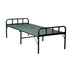 Portable Single Nap Bed Metal Frame Foldable Reclining Chair for Living Room for Hospital Accompaniment Lunch Break Disaster