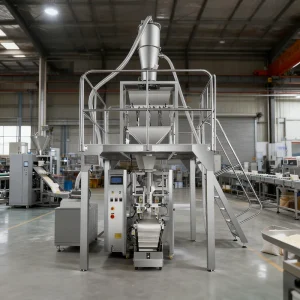 Powder Filling and Packing Machine with Vertical Form Fill Seal, Vacuum Loader, and Dust-Proof Design