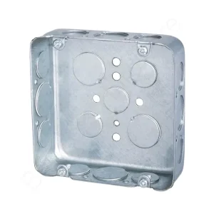 Pre-galvanized Steel 4″ Square EMT Box