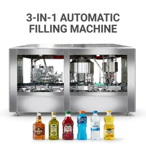 Precision Oil Filling Machine Automatic Liquid Filling Machine CGF 3 in 1 Rotary Filling Machine Liquid for Bottles