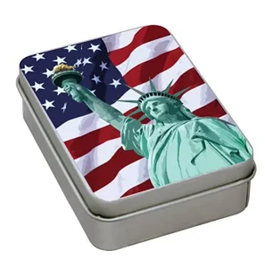 Price Best Selling Rectangular Tin Can with Flip Lid Metal Gift Tin Box for Card Packaging