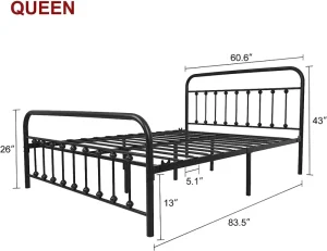 Price Custom Manufacturer Bedroom Furniture Metal Bed Modern Single Large Metal Bed