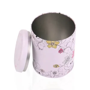 Printed 16 oz, 8 oz, and 4 oz Black and Pink Tinplate Candle Tins for Milk, Candy, and Gifts