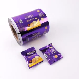 Printed Aluminum Foil Film Flexible Food Packaging Heat Seal Roll Film for Biscuit Sachets Automatic Packing