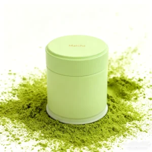Printed Food Grade Tinplate Tea Tin Airtight Screw Cap Matcha Powder Container 30g 50g