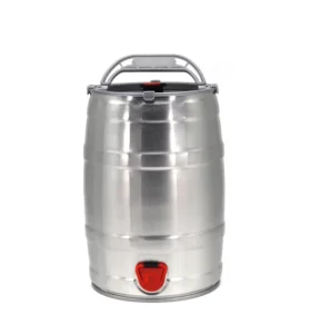 Printed Metal Keg Beer 5 Liter with Tap and Closure