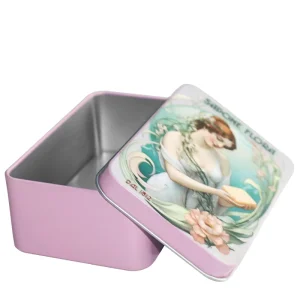Printed Rectangular Tinplate Metal Tin Box with Custom Logo