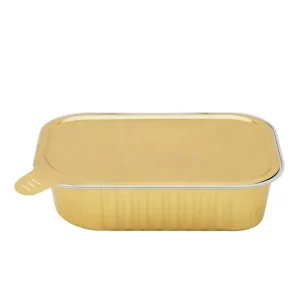 Professional Grade Rectangle Aluminum Foil Container with PET Lid 150ml 200ml Capacity for Kitchen Hotel & Restaurant Use