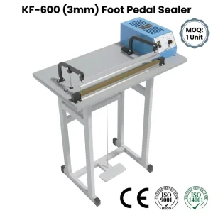 Professional Industrial Foot Pedal Impulse Sealer KF 600 3mm Seal Width Heavy Duty Bag Sealing Machine 220V 110V