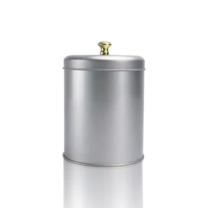 Professional Supplier Round Food Grade Recyclable Metal Tinplate Snacks Sugar Chocolate Cake Loose Tea Packaging Candy Tin Can