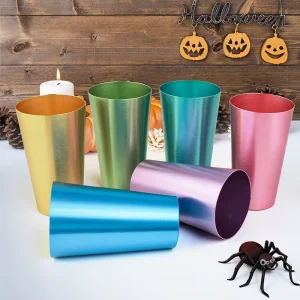 Promotional Classic Style Colored Outdoor Party Metal Tin Can Drinking Mug Cup Ball Aluminum Tumbler Pint Set for Beer Cups