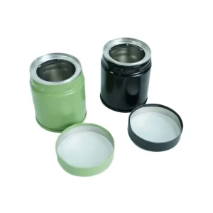RTS Empty Cylinder Metal Tin Cans, 60x60mm or 68mm, 30g or 50g, for Matcha Powder and Candy Packaging