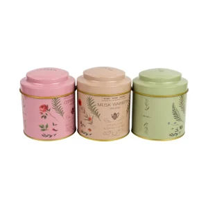RTS Factory Luxury Airtight Double Lid Tea Tin Can Empty Metal Tea Coffee Tin Box Offset Printing Recycled Materials