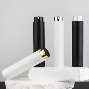 RTS Round 5ml 10ml Twist up Metal Spray Bottle 8ml Aluminium Portable Refillable Perfume Atomizer