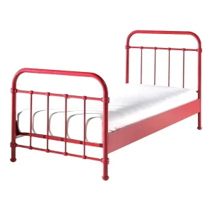 Rainhigh Metal Bed 90x200cm Slatted Frame Single Bed Frame Metal Bedroom Furniture