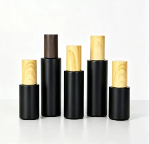 Ready to Ship Matte Glass Mist Spray Bottle Portable Travel Beauty Liquid Container Wooden Metal Pump Cover