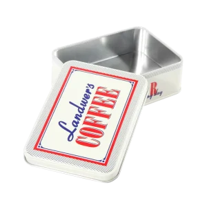 Rectangle 102*76*36mm Candy Tin Box for Coffee Packaging Food Grade Metal Colored Durable Metal Cans