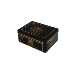 Rectangle Tinplate Gift Box with Custom Logo and Glossy Finish for Cosmetic Packaging