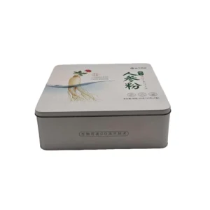 Rectangle Tinplate Gift Box with Custom Logo and Glossy Finish for Cosmetic Packaging