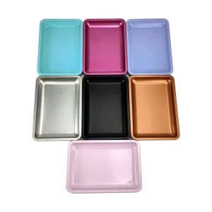 Rectangle Tinplate Metal Tray for Jewelry Watches Earrings Glasses Nail Tools and Cosmetic Storage