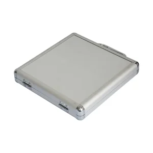 Rectangular Aluminum Alloy Suitcase Style Multifunctional Tool Box Metal Hardware Blade Storage Silver Case