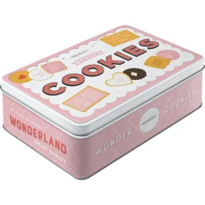 Rectangular Biscuit and Cookie Tin Box, Metal Packaging Container