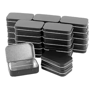 Rectangular Empty Hinged Metal Tin Box Container
