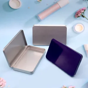 Rectangular Flip-Open Recyclable Metal Tin Box for Cigarettes, Pre-Rolls, and Cigars