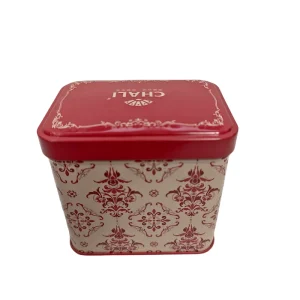 Rectangular Food-Grade Tea Tin Box with Embossed Tinplate Design
