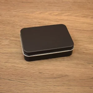 Rectangular Hinged Tinplate Box, 95 x 70 x 25 mm, Custom Color, for USB Drives and Candy
